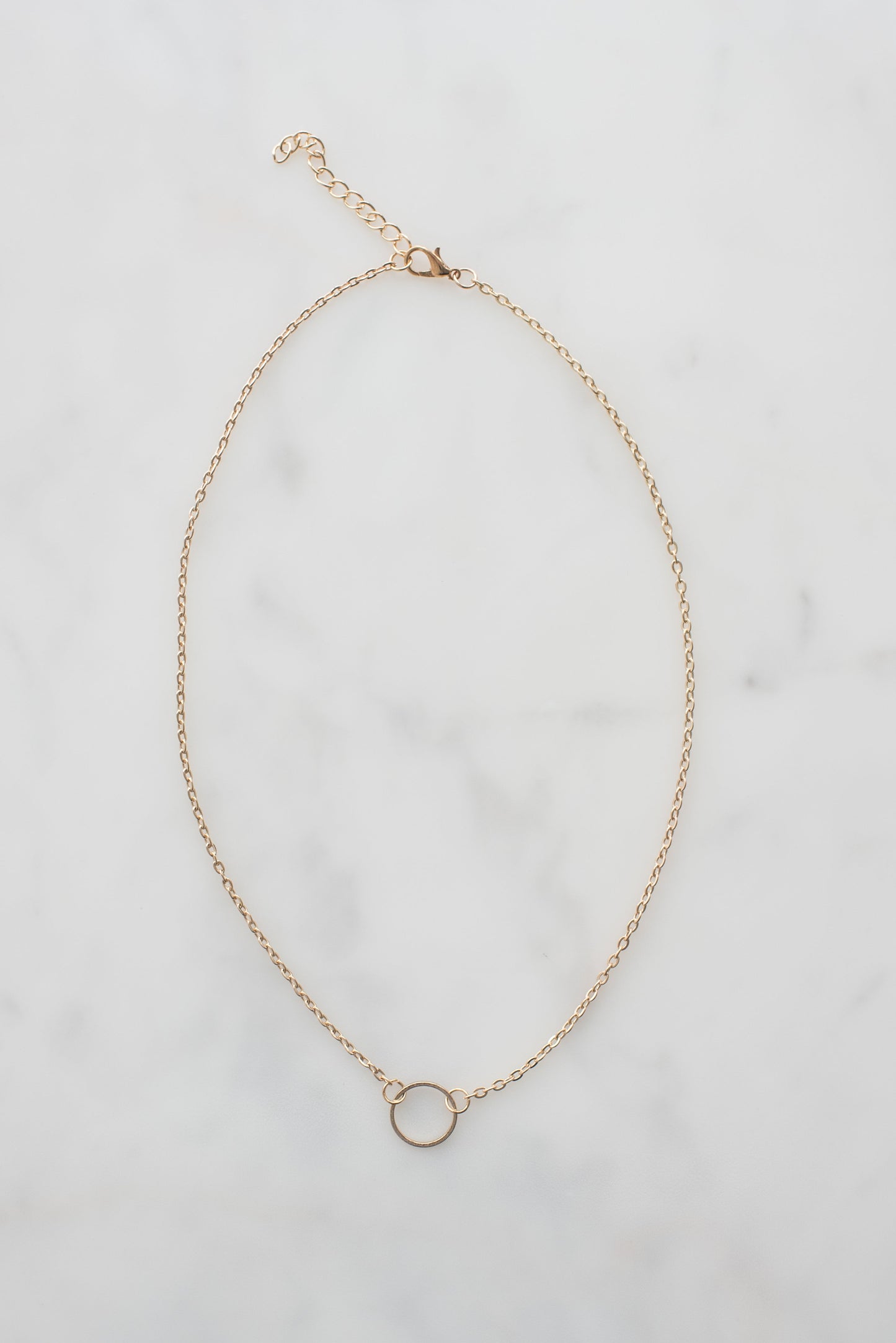 Gold O-Ring Neckalce