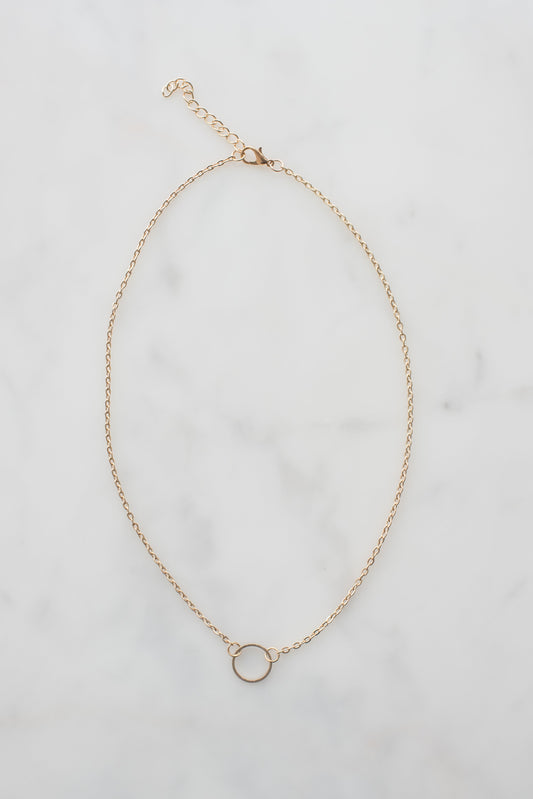Gold O-Ring Neckalce