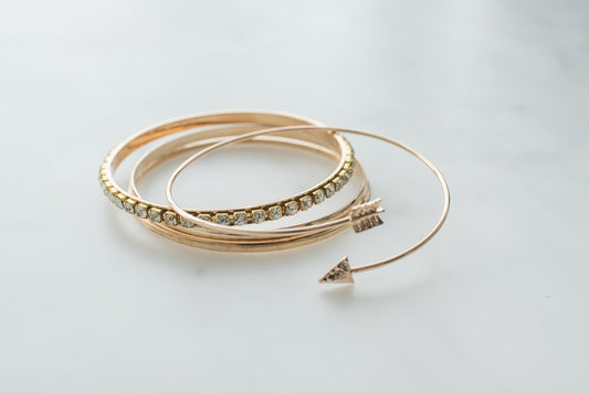 Gold Stacked Bracelet Set
